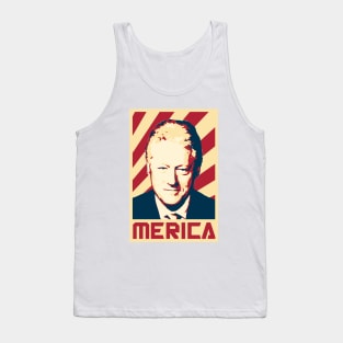 Bill Clinton Merica Retro Propaganda Tank Top